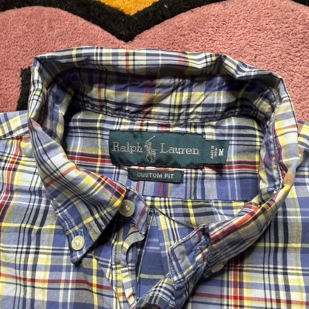Polo Ralph Lauren Plaid Embroidered Logo Button Up Shirt Size Medium - Picture 4 of 6